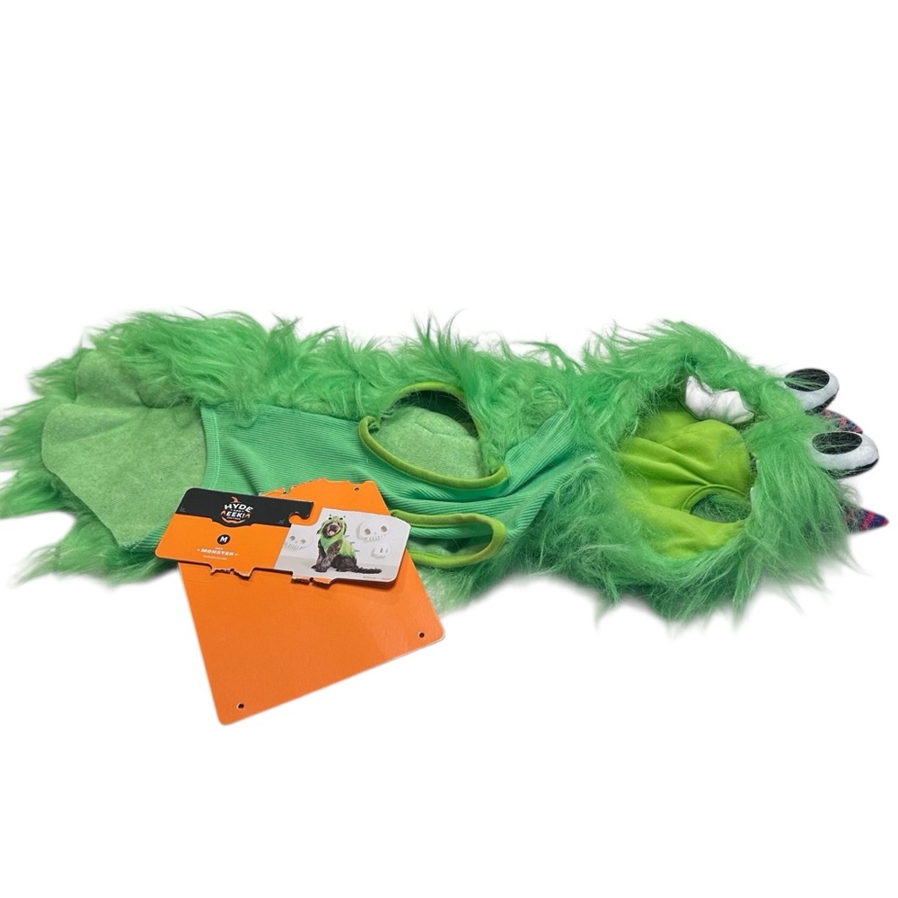 Pet Dog Hyde & Eek Faux Fur GREEN MONSTER Halloween Costume Size medium NWT